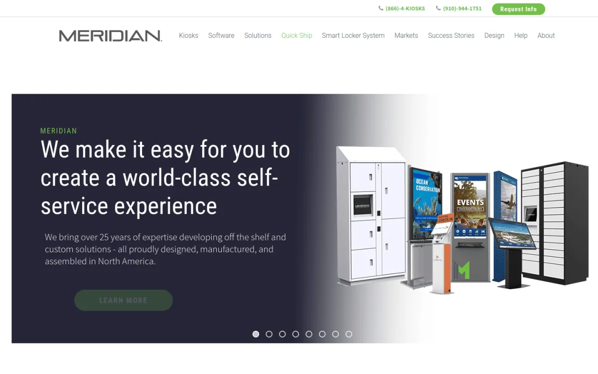 Meridian Kiosks website